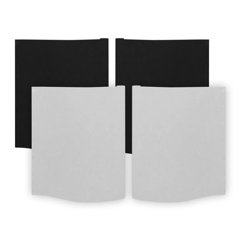 900mm Black/White Buffers – Pair